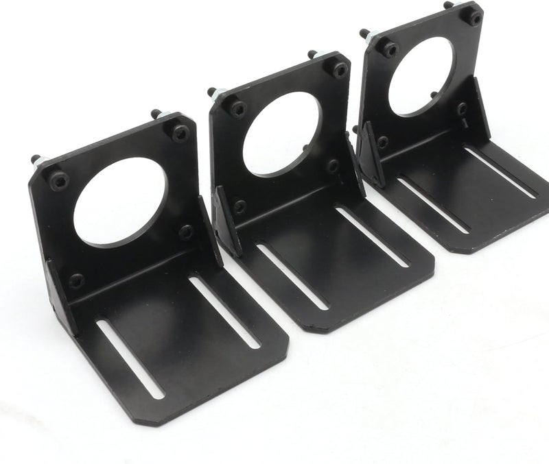 RATTMMOTOR 1Pcs Nema23 Stepper Motor Bracket Mount Steel Mounting Support Base 57 Stepping Motor Holder with Screws for Nema 23 Clamp CNC Parts CNC Router Milling Engraving Machine Fixed Seat - Image 3